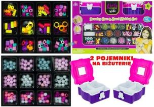 Opakowanie Zestaw piękności koraliki + 2 pudełka na biżuterię