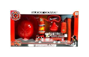 Opakowanie Zestaw strażaka straż pożarna wóz + kask + gaśnica