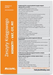 Okładka książki Zeszyty Księgowego nr 4 Korekty VAT, CIT, PIT