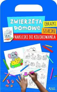 Okładka książki Zwierzęta domowe Obrazki szlaczki naklejki do kolorowania