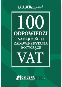 Opakowanie 100 odpowiedzi na najczęściej zadawane pytania dotyczące VAT