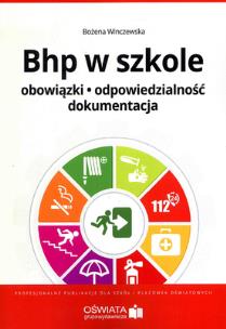 Okładka książki BHP w szkole Obowiązki odpowiedzialność dokumentacja