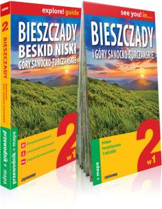 Okładka książki Bieszczady, Beskid Niski, Góry Sanocko-Turczańskie explore! guide