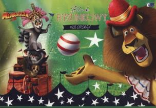 Opakowanie Blok rysunkowy A4 z kolorowymi kartkami 20 kartek Madagaskar 10 sztuk