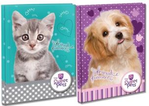 Opakowanie Brulion A6 w kratkę 96 kartek Sweet pets