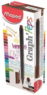 Opakowanie Cienkopis Graph Peps brązowy 12 sztuk