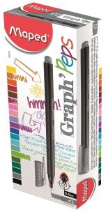 Opakowanie Cienkopis Graph Peps szary 12 sztuk