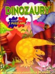 Okładka książki Dinozaury. Książeczka z puzzlami