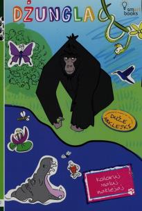 Okładka książki Dżungla Koloruj maluj naklejaj