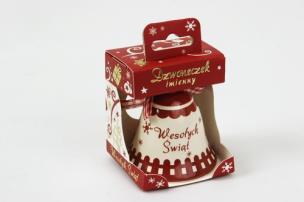 Opakowanie Dzwonek świąteczny - wesołych świąt czerwony