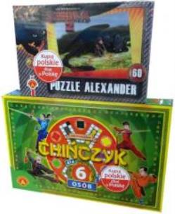 Opakowanie Gra - Chińczyk dla 6 osób + puzzle gratis ALEX