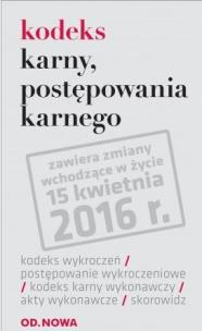 Okładka książki Kodeks karny, postępowania karnego 02/2016 folia