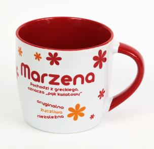 Opakowanie Kubek imienny Marzena