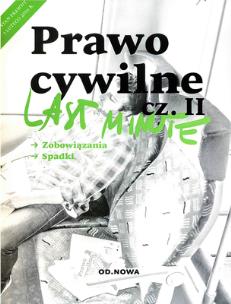 Okładka książki Last minute Prawo cywilne Część 2