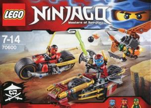 Okładka książki Lego Ninjago Pościg na motocyklu