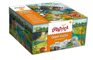 Opakowanie Ludattica Giant Puzzle Dinozaury 48 elementów