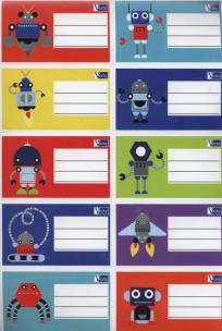 Opakowanie Naklejki szkolne na zeszyty 10 sztuk.