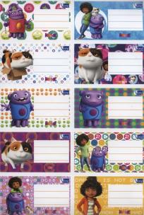 Opakowanie Naklejki szkolne na zeszyty Home 10 sztuk