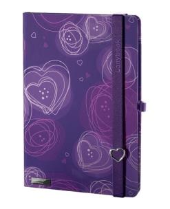 Opakowanie Notes A5 Dreamy Love fioletowy linia