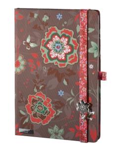 Opakowanie Notes A5 Flowers Beauty brązowy kratka