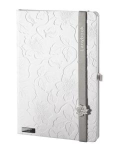 Opakowanie Notes A5 Innocent Passion biały z szarą gumką kartka