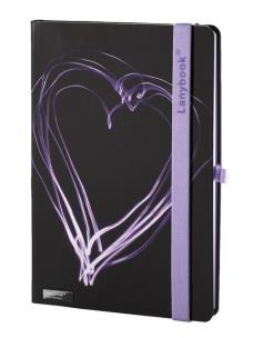 Opakowanie Notes A5 Night Light czarny/fiolet linia