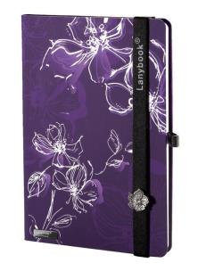 Opakowanie Notes A5 Sparkling Flowers fiolet kratka