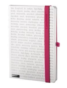 Opakowanie Notes A5 The One biały z gumką fuksja kratka