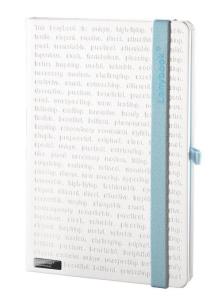 Opakowanie Notes A5 The One biały z niebieską gumką kratka