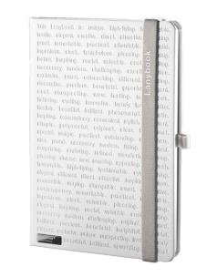 Opakowanie Notes A5 The One biały z szarą gumką kratka