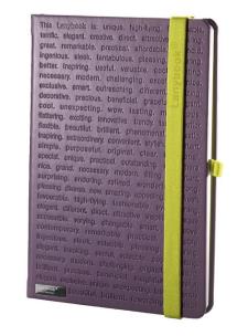 Opakowanie Notes A5 The One indygo z zieloną gumką kratka