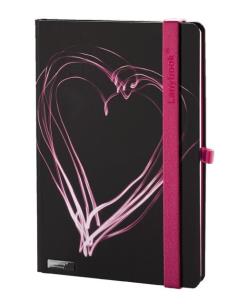 Opakowanie Notes A6 Night Light czarny/fuksja linia