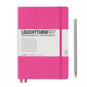 Opakowanie Notes Medium Leuchtturm1917 w kratkę różowy