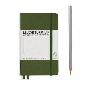 Opakowanie Notes Pocket Leuchtturm1917 w kropki wojskowy