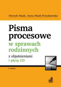 Okładka książki Pisma procesowe w sprawach rodzinnych z objaśnieniami i płytą CD