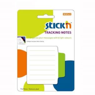 Opakowanie Przekładki samoprzylepne 70x70mm linie zielone 50 kartek