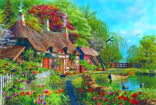 Opakowanie Puzzle Domek w kwitnącej dolinie rzecznej  4000