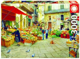 Opakowanie Puzzle Targ La Vucciria, Palermo 3000