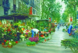 Opakowanie Puzzle Ulica La Rambla, Barcelona 5000