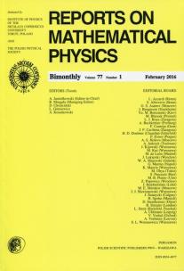 Opakowanie Reports on Mathematical Physics 77/1 2016 Pergamon