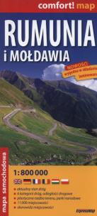 Opakowanie Rumunia i Mołdawia Mapa samochodowa 1:800 000  laminowana