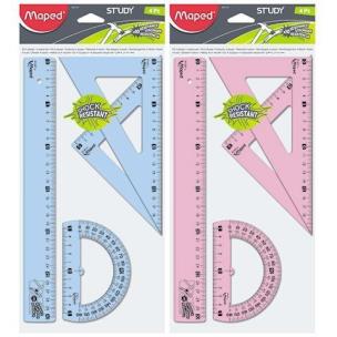Opakowanie Study maxi linijka 30cm 2 ekierki kątomierz