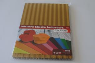 Opakowanie Tektura falista 3D 25cm x 35cm złota/srebrna 10 sztuk