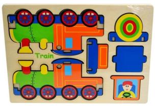 Opakowanie Układanka drewniana Pociąg