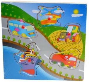 Opakowanie Układanka drewniana Pojazdy