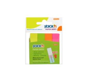 Opakowanie Zakładki indeksujące papierowe 50x12mm, 4 kolory neon