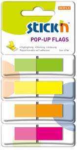 Opakowanie Zakładki indeksujące w podajniku 45x12mm 160 4 kolory.