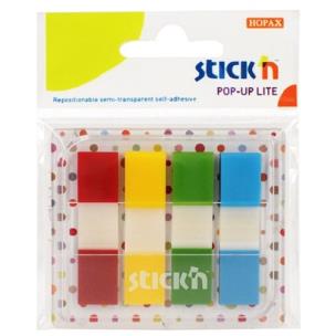 Opakowanie Zakładki indeksujące w podajniku 45x12mm, 4 kolory