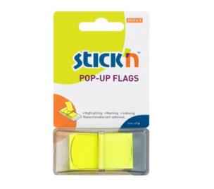 Opakowanie Zakładki indeksujące w podajniku pojedyncze żółty