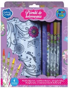 Opakowanie Zestaw 2 piórników do kolorowania + 4 mark. fiolet